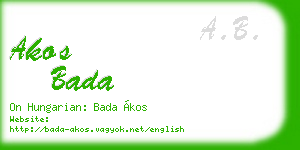 akos bada business card